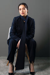 STRUCTURED TWO-PIECE SUIT - Navy